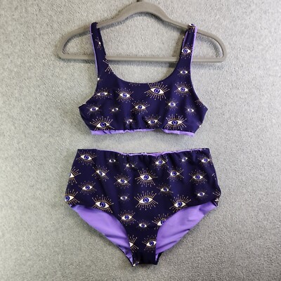 Kitty and Vibe Swimsuit Womens XS Bikini Third Eye Scoop Top M2 High Rise Bottom