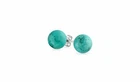 925 Solid Sterling Silver Simple & Elegant 6mm Turquoise Ball Stud Earrings