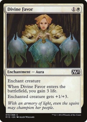 DIVINE FAVOR X 4 N/M- MAGIC 2015 MAGIC THE GATHERING