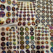 50pc LOT 90's Stickers. Holographic 3D foil stickers, Cut into Singles