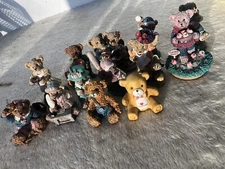 HOME INTERIORS AND GIFTS TOY CERAMIC BEAR COLLECTION 13 PIECES 4” TALL EXCELLENT