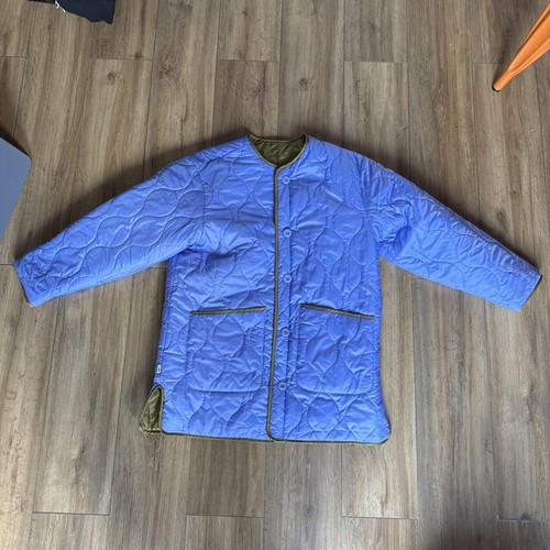 OBEY Reversible Puffer Jacket SLOW DOWN Quilted Blue Green - 第 10/17 張圖片