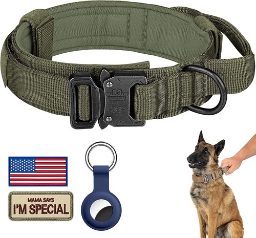 Taktisches Hundehalsband verstellbar Militär Training mit amerikanischen Flaggenaufnähern - Bild 16 von 20