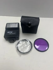 Ritz Gear Flash And Lenses. 58mm UV Lens And Flash With Case