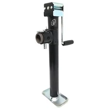 5,000 lb. Side wind Ram tubular swivel jack with weld-on pipe mount. 15" travel.