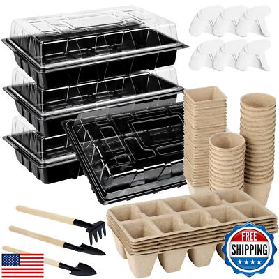 Aodaer 193 Pack Seed Starter Kit Including Seed Starter Tray Peat Pots for Se