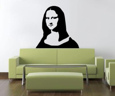 Mona Lisa Da Vinci WALL STICKER Decal Art Mural Stencil Silhouette ST153