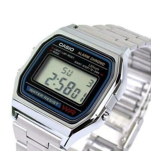 Casio Watch A158 digital retro unisex A158W A158WA A158WA-1DF - NEW - Warranty -