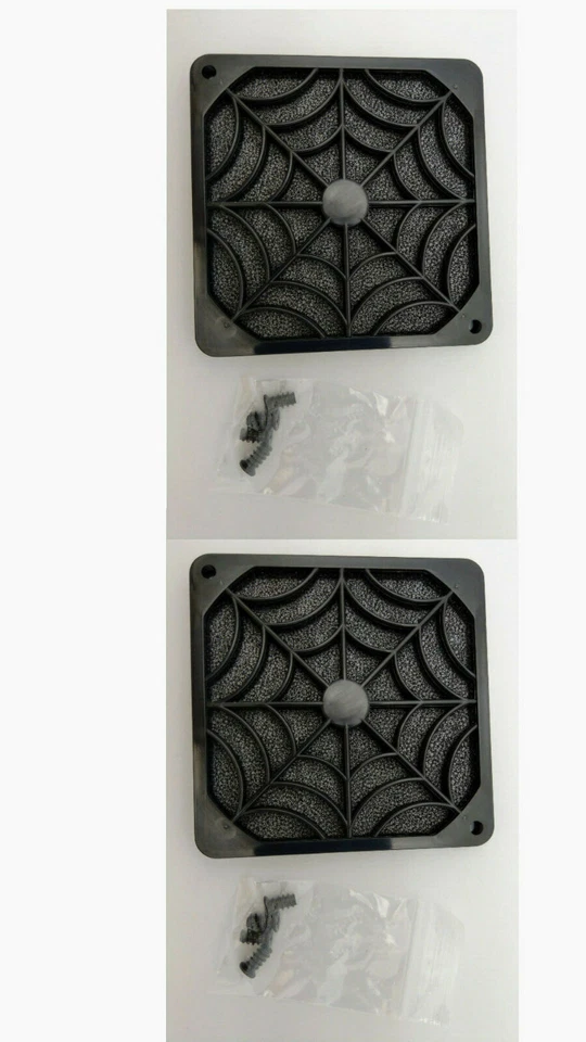 LOT 2-Pack: NEW Black Plastic Filter/ Guard for 92mm/ 90mm PC Case Cooling Fan - Image 2 of 4