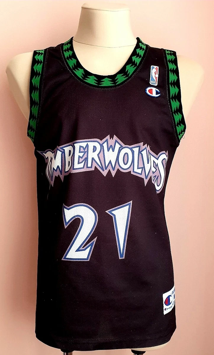 Champion, Shirts, Vintage Champion Kevin Garnett Timberwolves Jersey