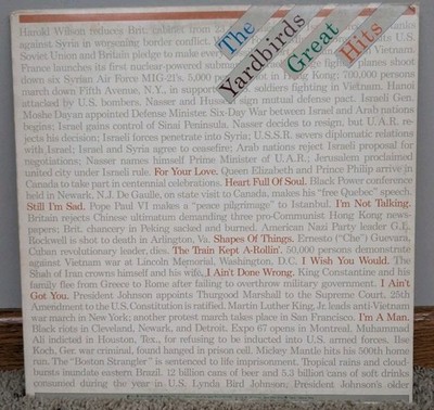 The Yardbirds - Great Hits Vinyl LP - 1977 Epic PE34491