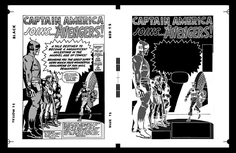 Jack Kirby Avengers #4 Pg 1 & Negative Rare Large Production Art