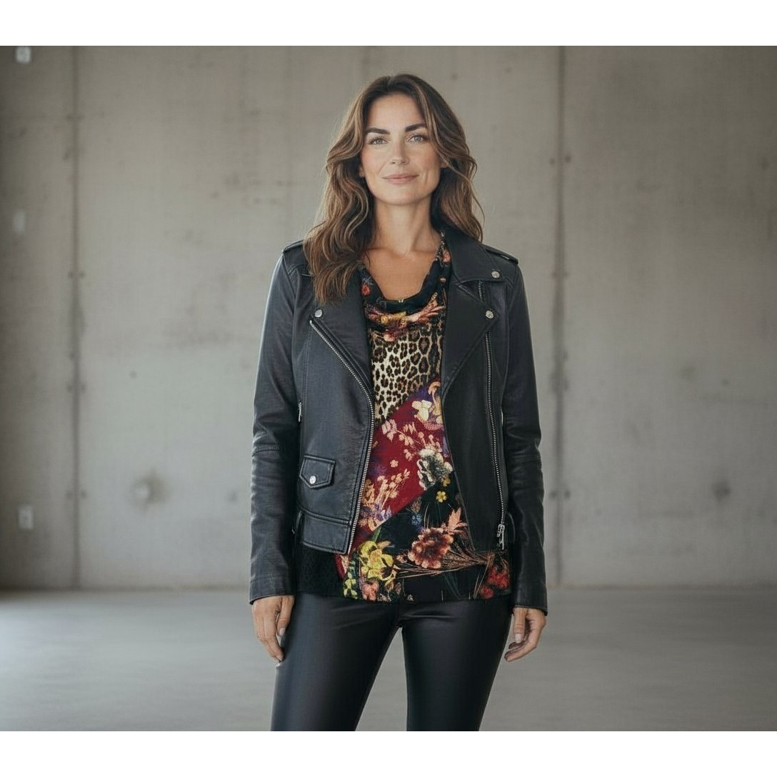 CALESSA Patchwork Tunic Top size Medium Boho Flor… - image 1