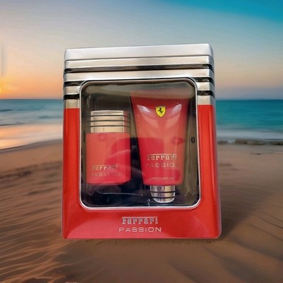 FERRARI PASSION Geschenkset In Metallbox 30ml EdT Spray + 150ml Duschgel Rarität