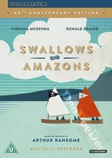 Swallows & Amazons NEW PAL Kids DVD Claude Whatham Virginia McKenna R. Fraser