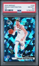 2024 PANINI MOSAIC ICE #122 ISAIAH HARTENSTEIN 28/125 PSA 8.5