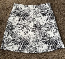 Lady Hagen Palm Leaf Print Skort Golf/Tennis/Pickleball Sz 2 Pockets Old Money
