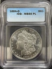 MS65 PL 1884-O Silver Morgan Dollar ICG MS65 PL PROOF LIKE GEM MIRROR DMPL?