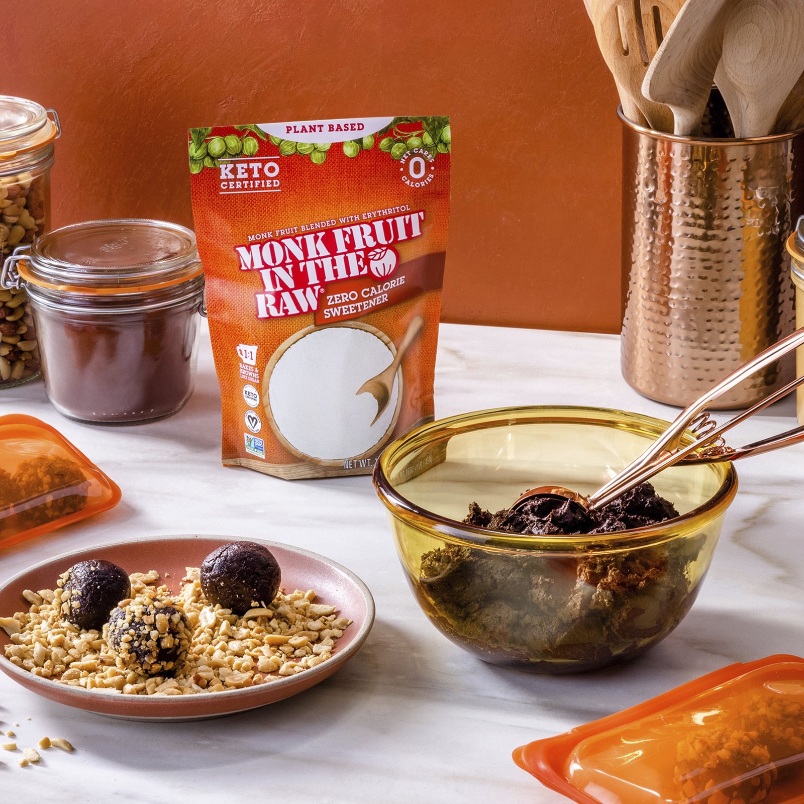 (2 pack) Monk Fruit In The Raw Zero Calorie Sweetener, Sugar Substitute, 16 oz