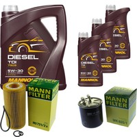 Inspektionspaket 8L Mannol TDI 5W-30 FüR Mercedes S211 E 320 T CDI W211 W220 S
