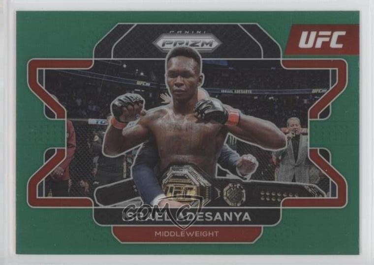 2022 Panini Prizm UFC Green Prizm Israel Adesanya #23 0z8m