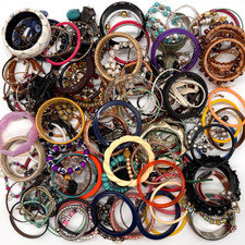 Bulk Jewelry Lot - 4 lbs+ Costume/Fashion Bracelets - All Wearable
