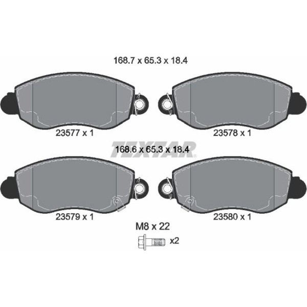 Textar 2357701 Bremsbelagsatz FüR Ford Transit FD FB FS FZ FC FA FM FN-image