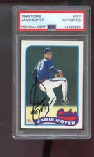 1989 Topps #717 Jamie Moyer AUTO SIGNED Autograph Card PSA/DNA Baseball MLB COA