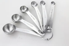 6 Pcs Measuring Spoons Set Teaspoon and Tablespoon Measurements Stainless Steel