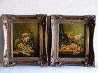 Pair of Antique Painting Painting 19th Century Still Life Flowers George LANCE??