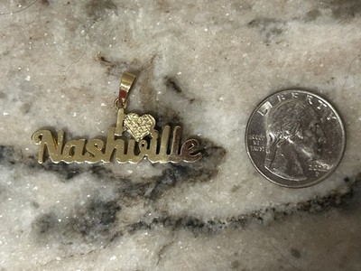 14k 3D I  NASHVILLE ANHÄNGER