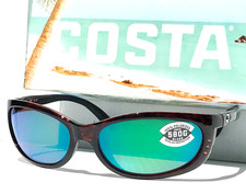 Costa Del Mar FATHOM Tortoise POLARIZED Green GLASS 580G Lens Sunglass FA 10