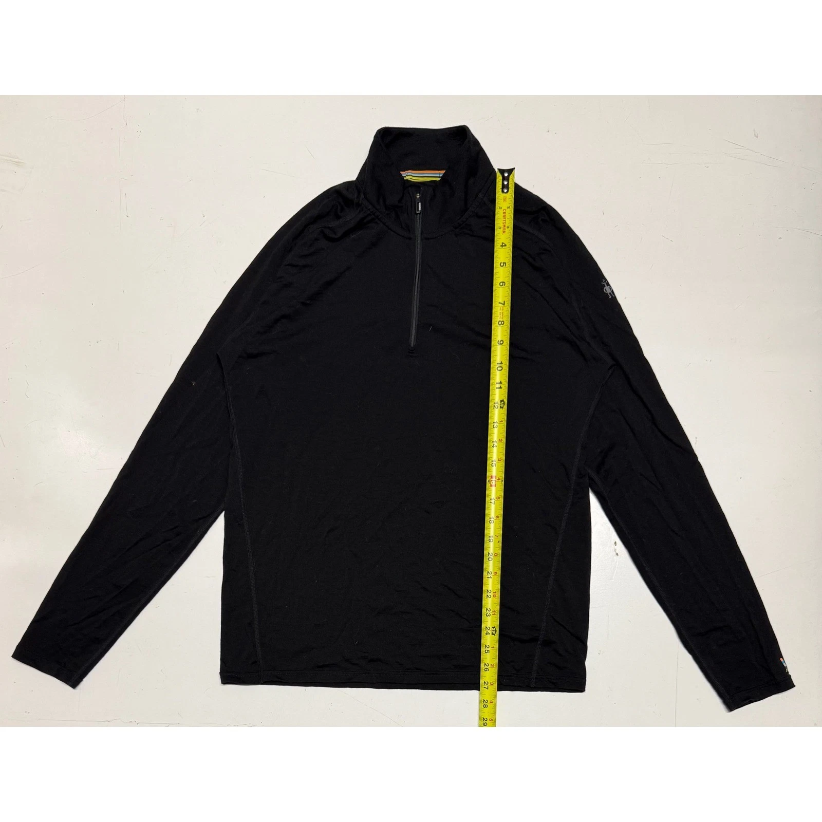 Smartwool Merino 150 Mens Large Black Quarter Zip Base Layer Pullover SW016053