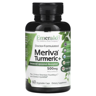 2 X Emerald Laboratories, Meriva Turmeric +, 250 mg , 60 Vegetable Caps