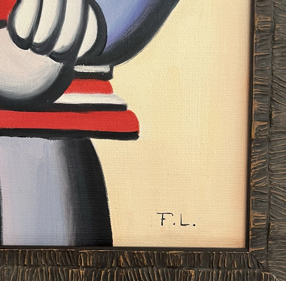 Fernand Léger óleo sobre canva 1881-1955 assinado à mão estilo de pintura incrível - Imagem 4 de 4