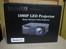 WiMius 1080P LED Projector K1 5G WiFi Bluetooth LED ±50° Keystone, Zoom 500″