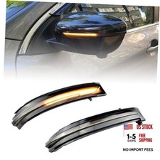 2pcs Dynamic Sequential Blink LED Side Mirror Turn Signal Light Assembly Yellow