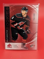 2025-26 SP Game Used Authentic Rookies Ryan Suzuki Red /399 RC #AR-RS Hurricanes