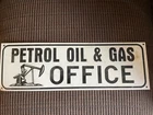 Vintage metal Oil Field Sign - PETROL OIL & GAS OFFICE