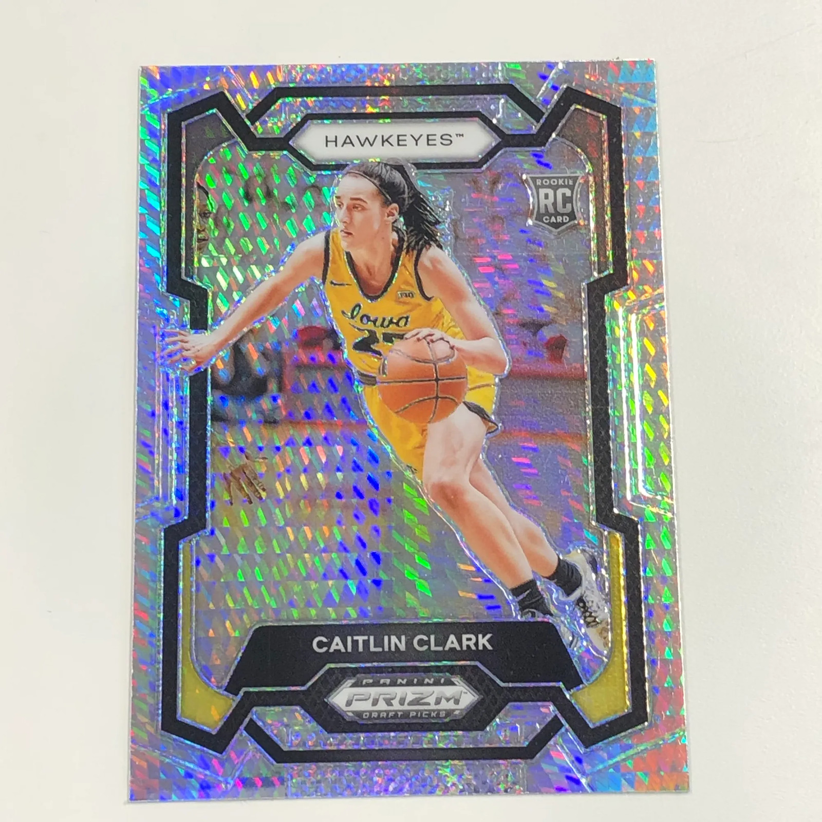 2024 Panini Prizm Draft Picks Caitlin Clark Hyper Prizm #57 Silver RC