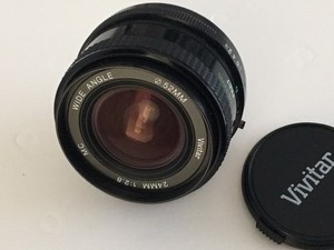 Lovely Clean Pentax PK- A Mount Vivitar 24mm f2.8 Manual Focus Prime Lens