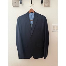 Classic Men's Navy Suit Jacket - Tailored Single-Breasted Blazer- Beautiful Reda