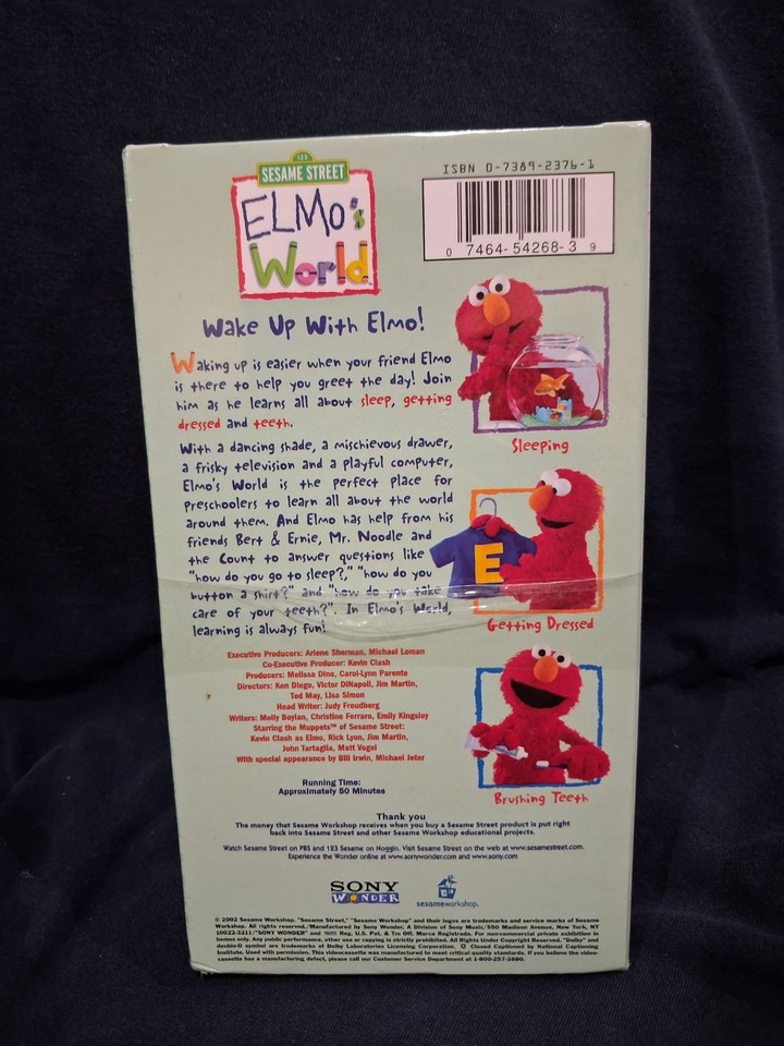 Sesame Street Elmo's World: Wake Up With Elmo! VHS Sony Wonder 2002 ...