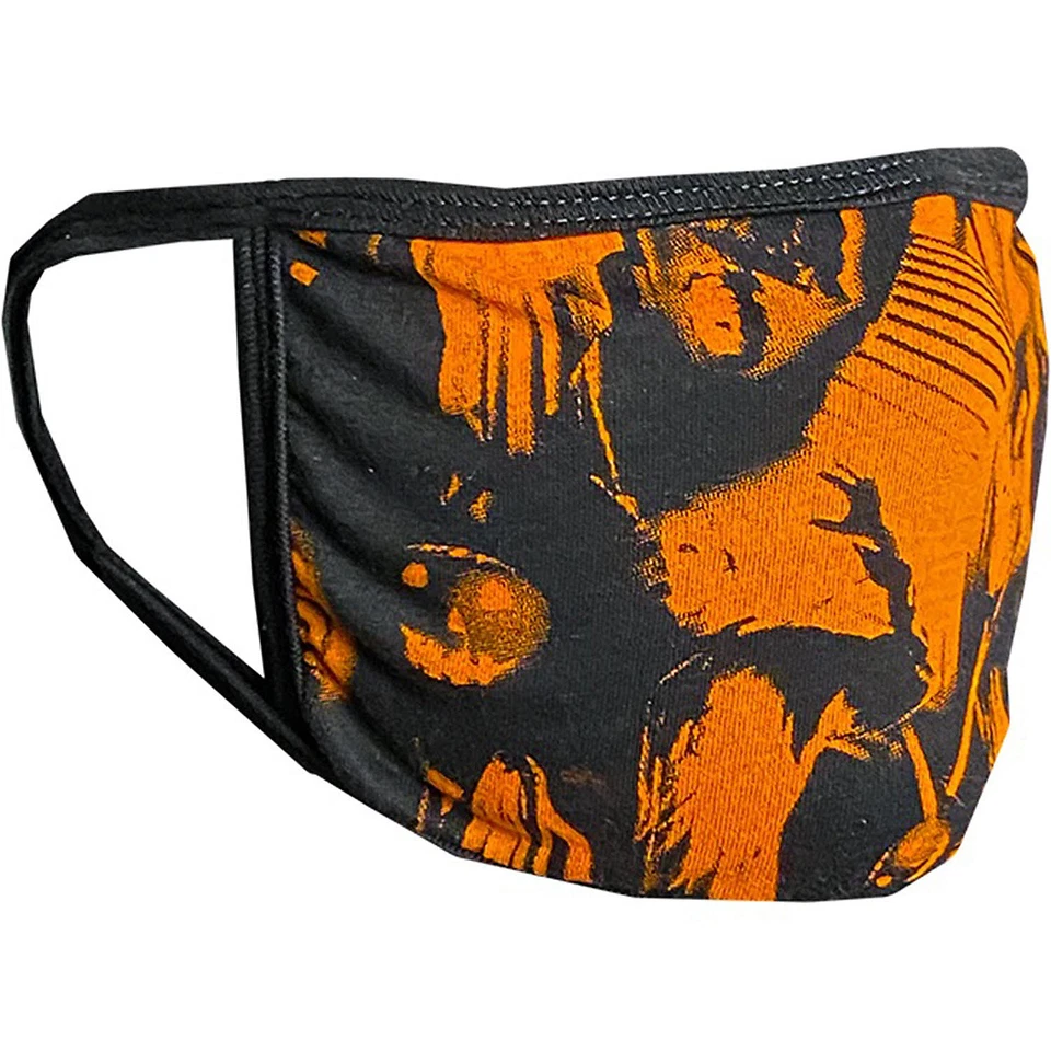 Máscara facial reutilizable EPI collage negro y naranja Halloween (1978) Foto 3 de 3