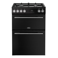 Belling Vision 60cm Dual Fuel Range Cooker - Black & Silver Steel 444412048
