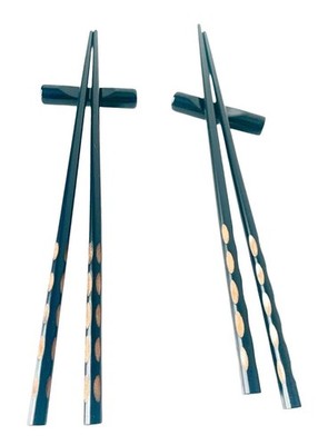 Maxwell & Williams Shanghai Chic Lotus Chopsticks for 2 Set Original Box