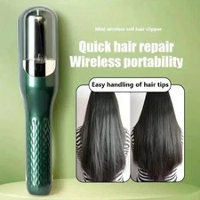 All-in-One Cordless Hair Straightener & Split End Remover, Salon Results at Home