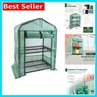 2-Tier Mini Greenhouse with Zippered Cover: Indoor & Outdoor Plant Haven
