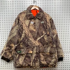 Mount’n Prairie Camo Hunting Reversible Jacket Mens S Orange Camouflage 24x30.5