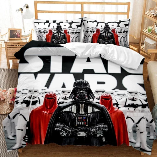 3D Star Wars Bettwäsche Set Jungen 135x200 200x200 Bettbezug Kissenbezüge 3tlg - Bild 3 von 16